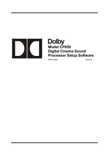 Dolby digital software